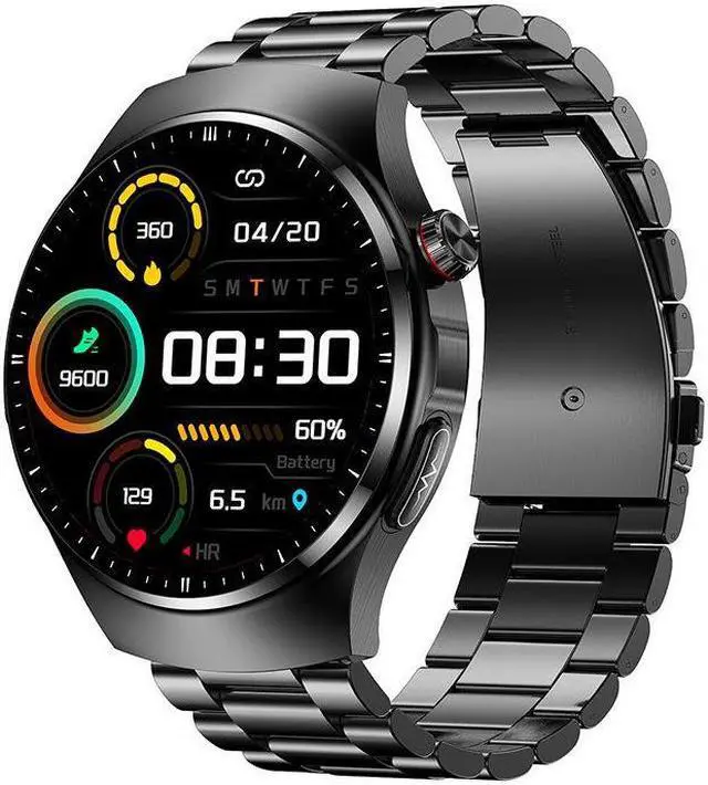 Alt view image 7 of 7 - Tk25 Ecg Blood Glucose Uric Acid Bluetooth Talk Smart Watch Body Temperature Heart Rate Multi-Exercise Smart Watch (Red)