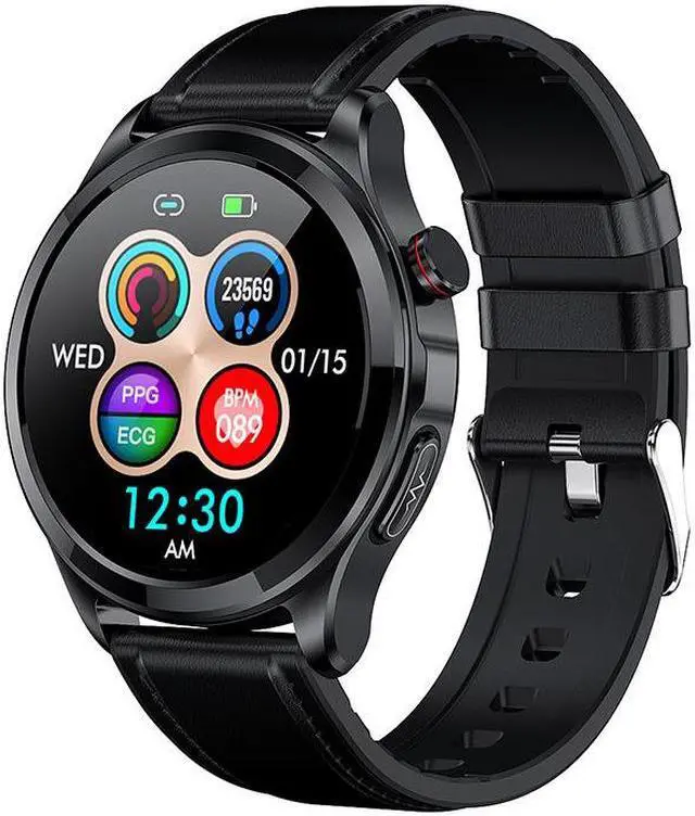 Alt view image 4 of 7 - Tk22 Bluetooth Call Ecg Non-Invasive Blood Glucose Measurement Smart Watch, Heart Rate, Blood Pressure, Sports Smart Watch (Red)