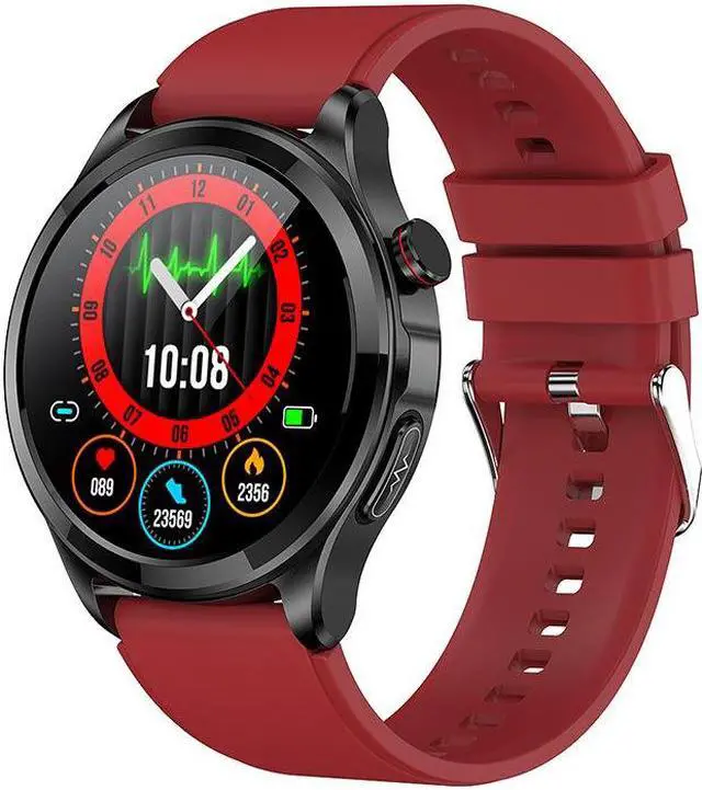 Alt view image 3 of 7 - Tk22 Bluetooth Call Ecg Non-Invasive Blood Glucose Measurement Smart Watch, Heart Rate, Blood Pressure, Sports Smart Watch (Red)