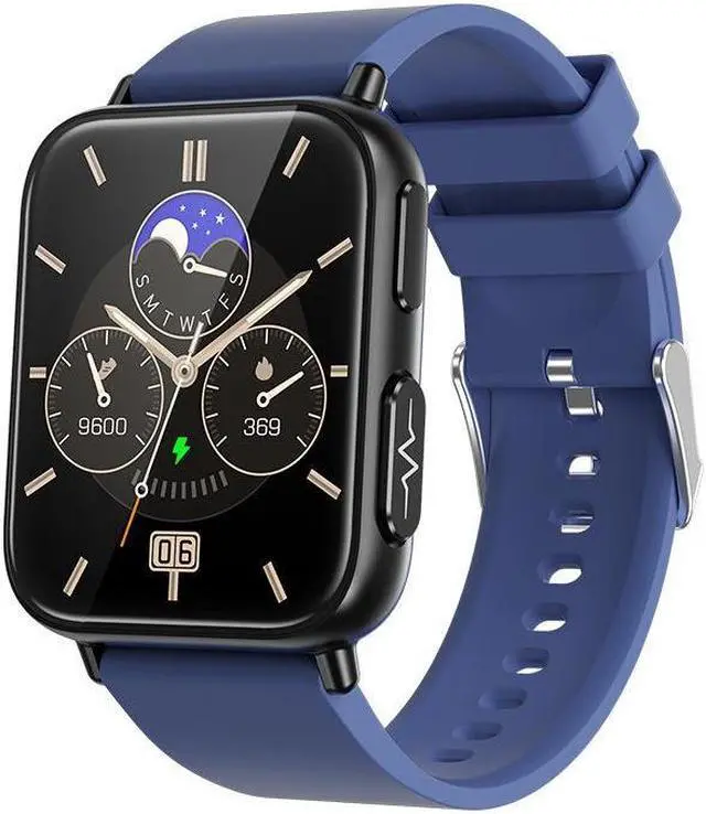 Alt view image 3 of 7 - Tk10 Ecg Smart Watch Ecg Non-Invasive Blood Glucose Heart Rate Blood Pressure Blood Oxygen Multi-Exercise Smart Watch (Brown Leather)