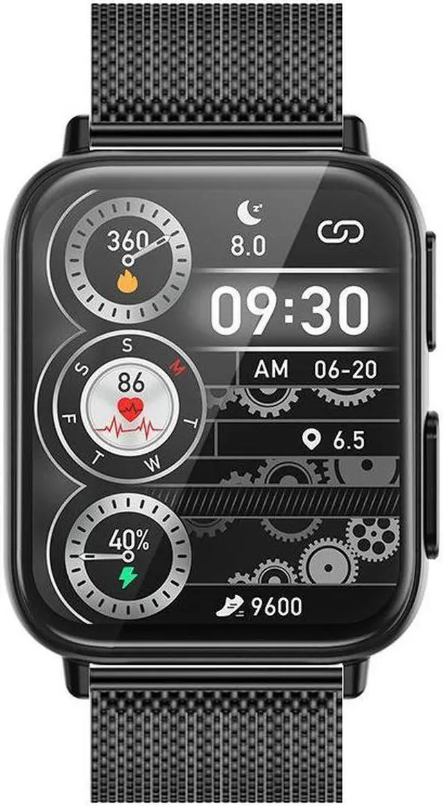 Alt view image 7 of 7 - Tk10 Ecg Smart Watch Ecg Non-Invasive Blood Glucose Heart Rate Blood Pressure Blood Oxygen Multi-Exercise Smart Watch (Brown Leather)