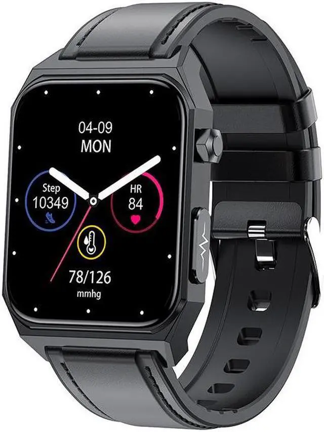 Alt view image 3 of 7 - E530 Non-Invasive Blood Glucose Body Temperature Smart Watch Blood Pressure Blood Oxygen Heart Rate Weather Music Alarm Clock Smart Watch (Red)