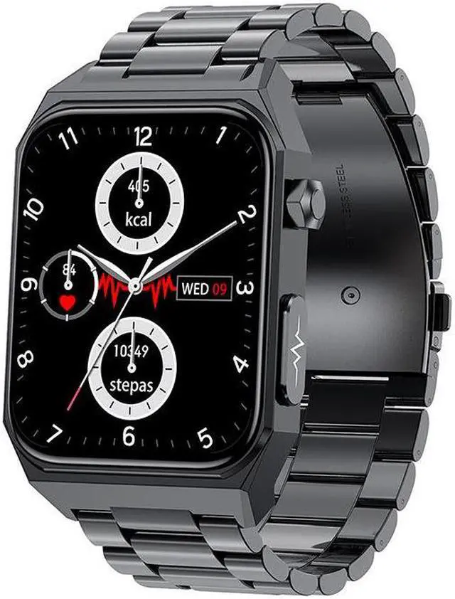 Alt view image 5 of 7 - E530 Non-Invasive Blood Glucose Body Temperature Smart Watch Blood Pressure Blood Oxygen Heart Rate Weather Music Alarm Clock Smart Watch (Red)