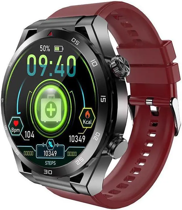 Alt view image 3 of 7 - Et450 Bluetooth Call Smart Watch Ecg Ecg Blood Glucose Heart Rate Body Temperature Blood Oxygen Smart Watch (Blue) Black