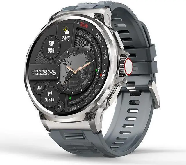 Alt view image 2 of 7 - 1.85 Large Screen 710Mah Battery V69 Bluetooth Call Smart Watch Heart Rate Blood Oxygen Multi-Sport Smart Watch (Silver Bamboo)