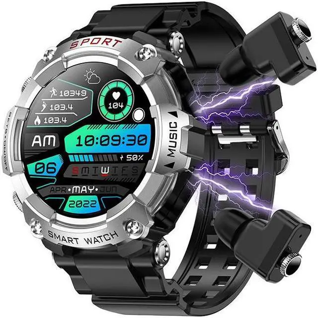 Alt view image 3 of 7 - T96 Outdoor Bluetooth Headset Call Smart Watch Local Mp3 Multi-Sports Heart Rate Blood Pressure Smart Watch (Silver)