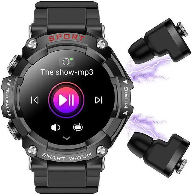 Alt view image 6 of 7 - T96 Outdoor Bluetooth Headset Call Smart Watch Local Mp3 Multi-Sports Heart Rate Blood Pressure Smart Watch (Silver)