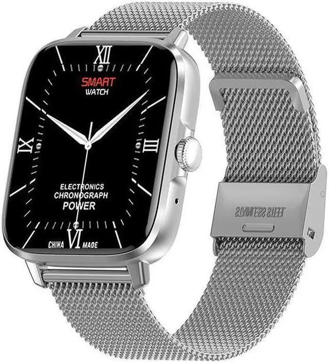 Alt view image 3 of 7 - Dt102 Bluetooth Call Watch 1.9 Inch Screen Nfc Access Control Multi-Motion Mode Ecg Wireless Charging (Black Steel)
