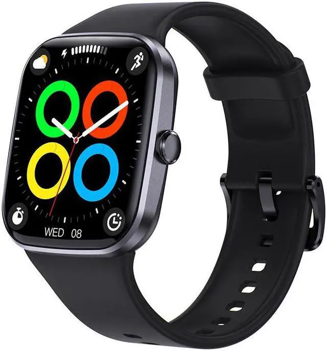 Alt view image 7 of 7 - Q32 Waterproof Bluetooth Calling Smart Watch Heart Rate Blood Pressure Blood Oxygen Monitor Music Multi Sport Smart Watch (Blue) Black