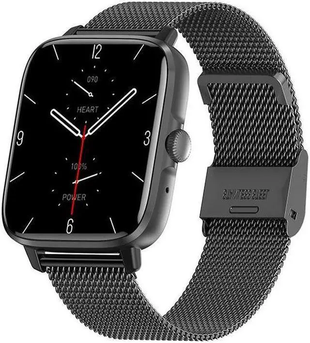 Main image of Dt102 Bluetooth Call Watch 1.9 Inch Screen Nfc Access Control Multi-Motion Mode Ecg Wireless Charging (Black Steel)