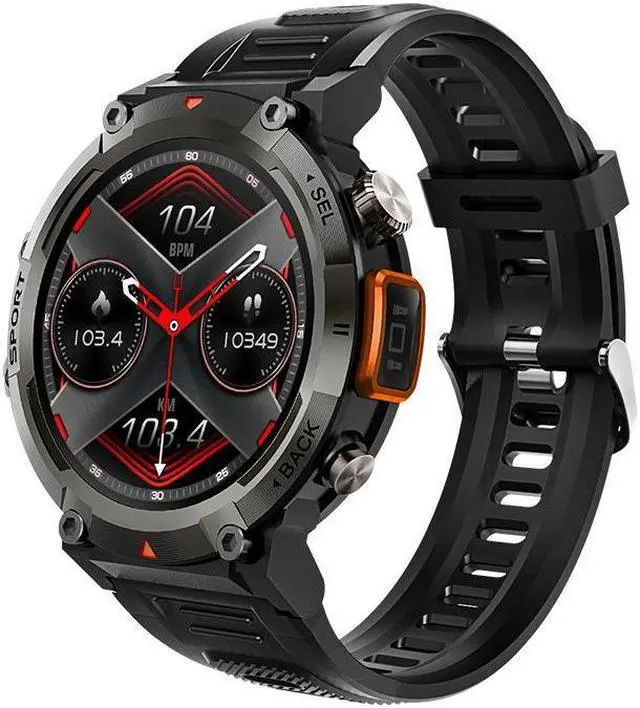 Alt view image 2 of 6 - S100 Bluetooth Call Sports Fitness Smart Watch Flashlight Music Heart Rate Blood Pressure Smart Watch (Silver Leather)