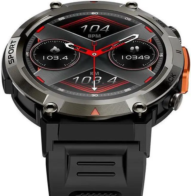 Alt view image 5 of 6 - S100 Bluetooth Call Sports Fitness Smart Watch Flashlight Music Heart Rate Blood Pressure Smart Watch (Silver Leather)