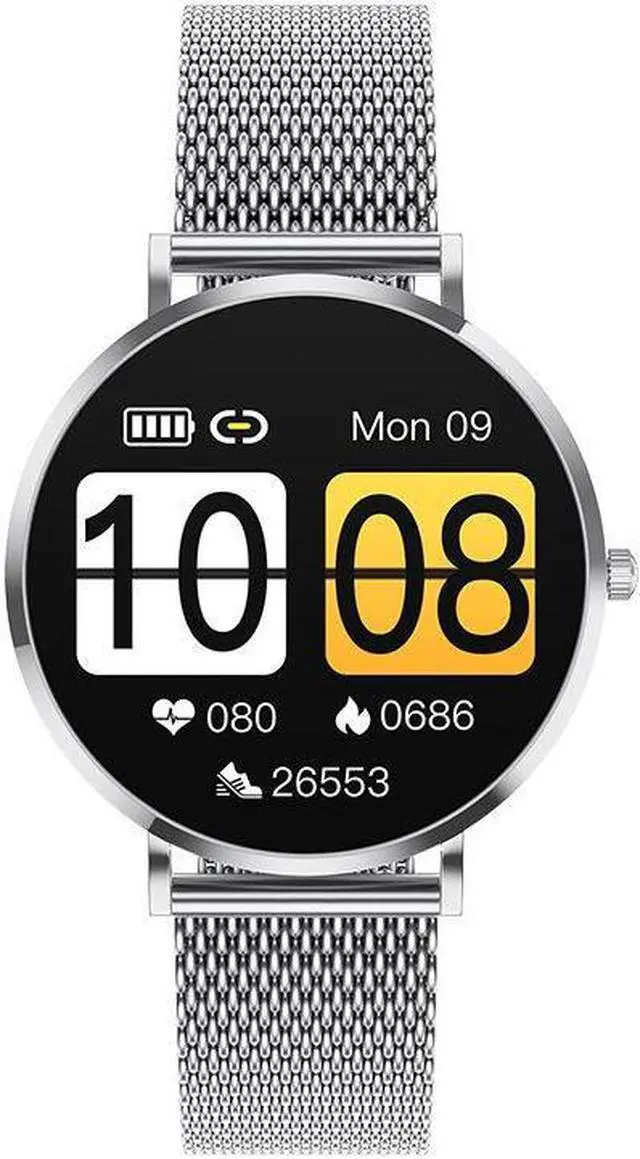 Alt view image 4 of 7 - Women's Smart Watch 1.19-Inch Stainless Steel Shell T8mini Ultra-Thin Multi-Sport Smart Watch (Golden Skin)
