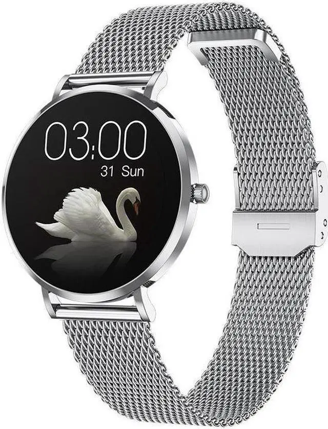 Alt view image 3 of 7 - Women's Smart Watch 1.19-Inch Stainless Steel Shell T8mini Ultra-Thin Multi-Sport Smart Watch (Golden Skin)
