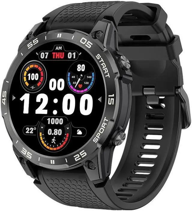 Alt view image 6 of 6 - New S57a Bluetooth Call Smartwatch 1.43-Inch 466*466 Heart Rate Blood Pressure Multi-Exercise Smartwatch (Orange)