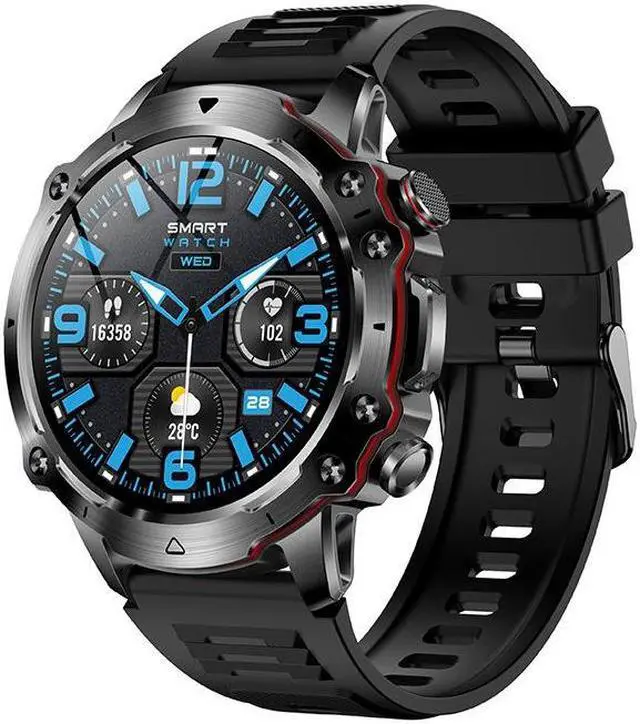 Main image of V91 Bluetooth Calling Smart Watch 1.52-Inch 360*360 Heart Rate Blood Pressure More Than Sport Smart Watch (Black)