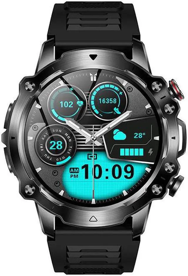 Alt view image 4 of 7 - V91 Bluetooth Calling Smart Watch 1.52-Inch 360*360 Heart Rate Blood Pressure More Than Sport Smart Watch (Black)