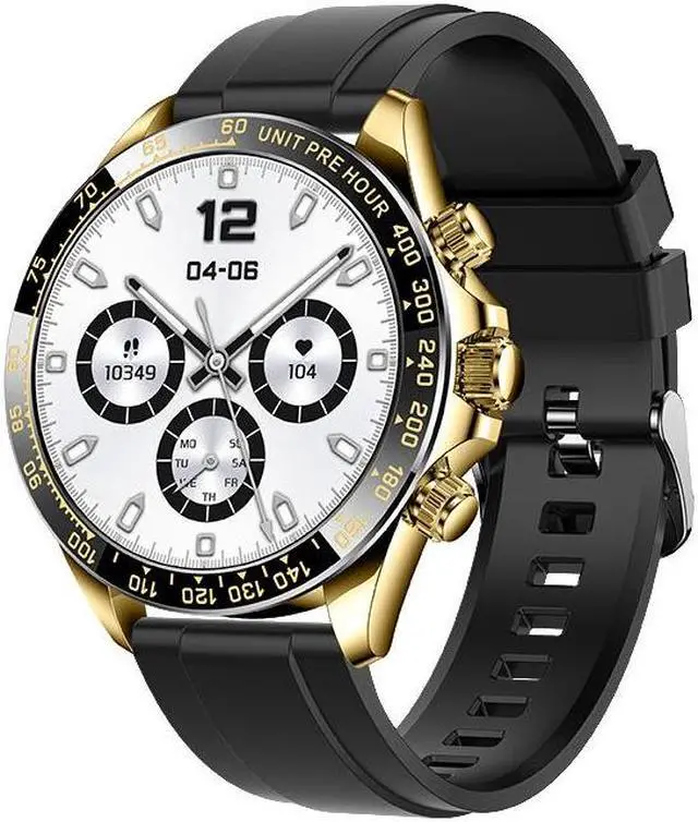 Alt view image 7 of 7 - Ak63 One-Click Connection Bluetooth Call, Rotary Button, Voice Assistant, Heart Rate, Blood Pressure, Multi-Sport Smart Watch (Blue Steel) Black