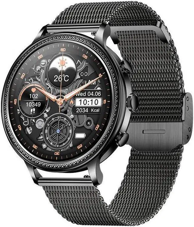 Alt view image 7 of 7 - V60 Women's Bluetooth Call Smart Watch 1.39 High Resolution Heart Rate Blood Pressure Multi-Sport Smart Watch (Silver Steel)