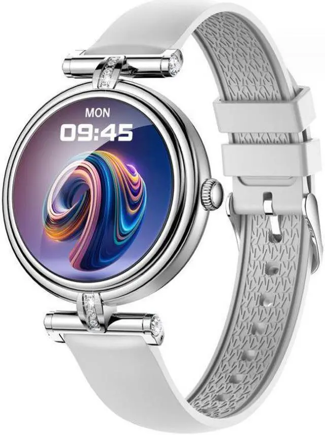 Alt view image 5 of 7 - 2024 Women Smart Watch Ak62 Call Heart Rate Blood Pressure Voice Assistant Multi Sports Smart Watch (Silver Mesh Steel)