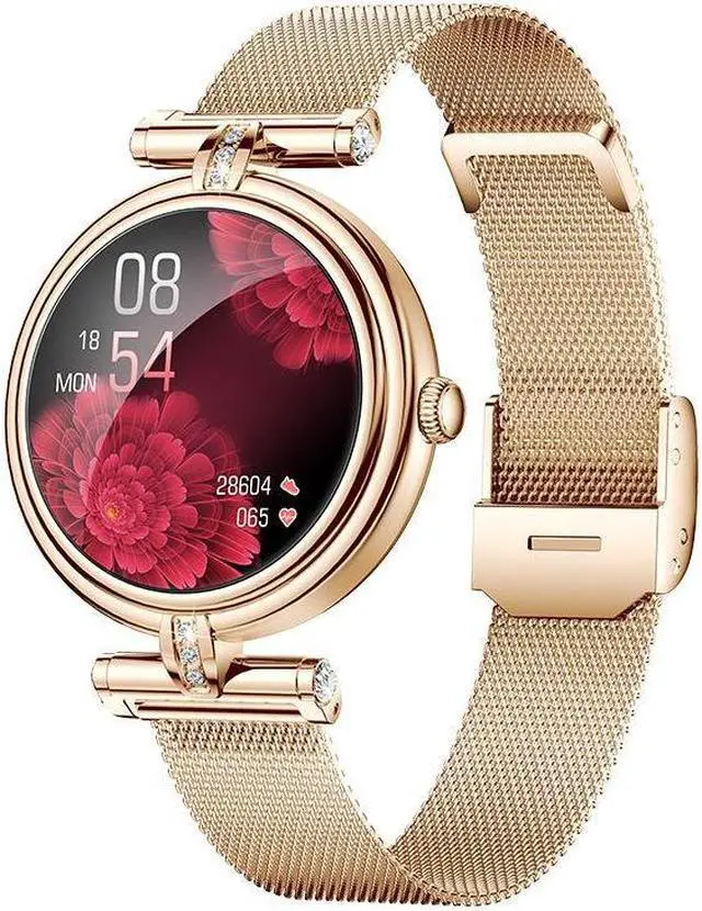 Alt view image 4 of 7 - 2024 Women Smart Watch Ak62 Call Heart Rate Blood Pressure Voice Assistant Multi Sports Smart Watch (Silver Mesh Steel)