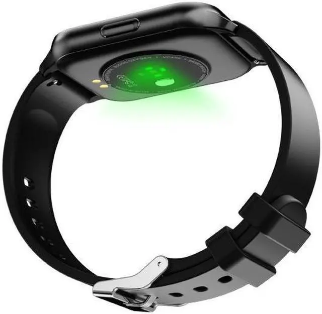 Alt view image 4 of 7 - Q26 1.69-Inch Body Temperature Smart Bracelet Heart Rate Blood Oxygen Blood Pressure Monitoring Sport Smart Watch (Black)