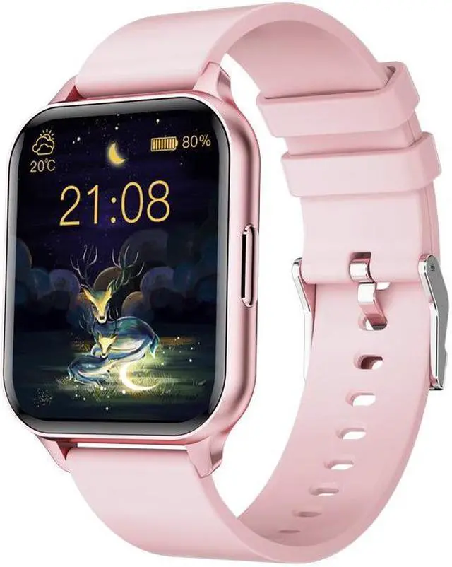 Alt view image 6 of 7 - Q26 1.69-Inch Body Temperature Smart Bracelet Heart Rate Blood Oxygen Blood Pressure Monitoring Sport Smart Watch (Black)