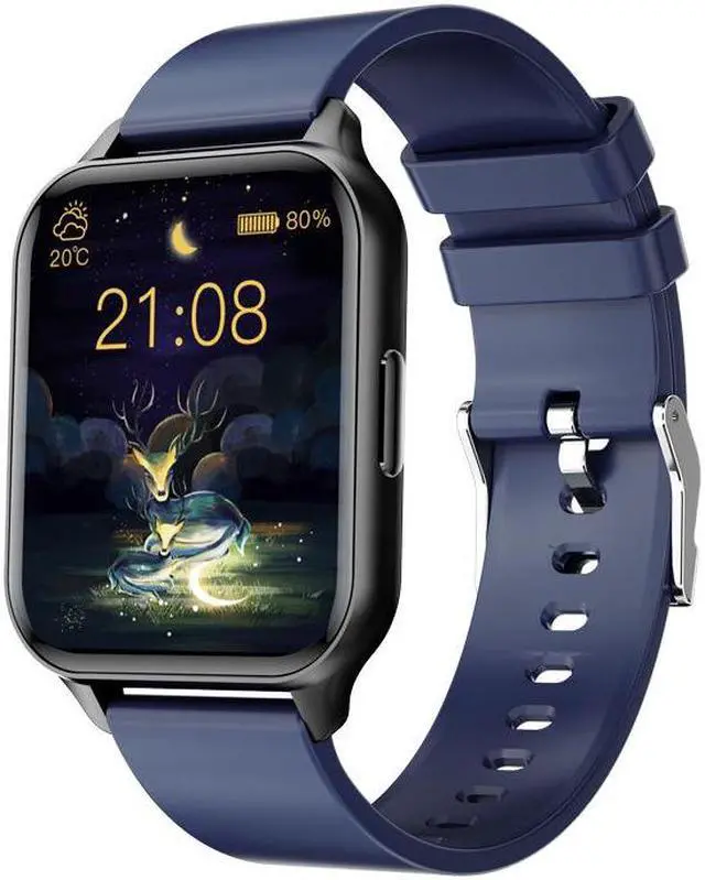 Alt view image 7 of 7 - Q26 1.69-Inch Body Temperature Smart Bracelet Heart Rate Blood Oxygen Blood Pressure Monitoring Sport Smart Watch (Black)