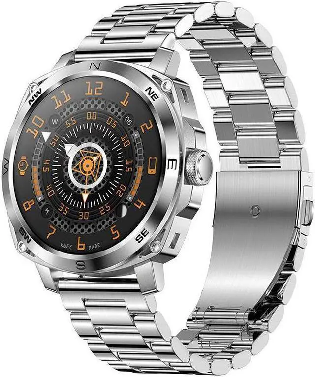 Alt view image 4 of 7 - Amoled Screen I89 Bluetooth Calling Smart Watch Message Reminder Music Heart Rate Blood Pressure Sport Smart Watch (Silver Bamboo)