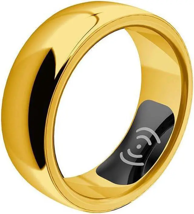Alt view image 6 of 7 - Smart Wear Sr300 Waterproof Blood Oxygen Ring Step Counting Calories Sports Healthy Sleep Ring (Gold)