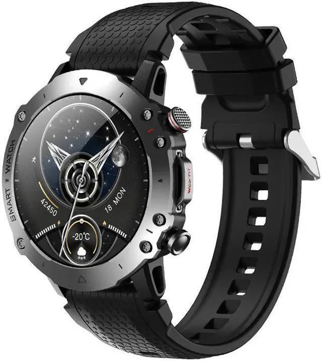Alt view image 2 of 7 - Hw6sport Smart Watch Bluetooth Calling Voice Assistant Blood Sugar Heart Rate More Than Sport Smart Watch (Silver)