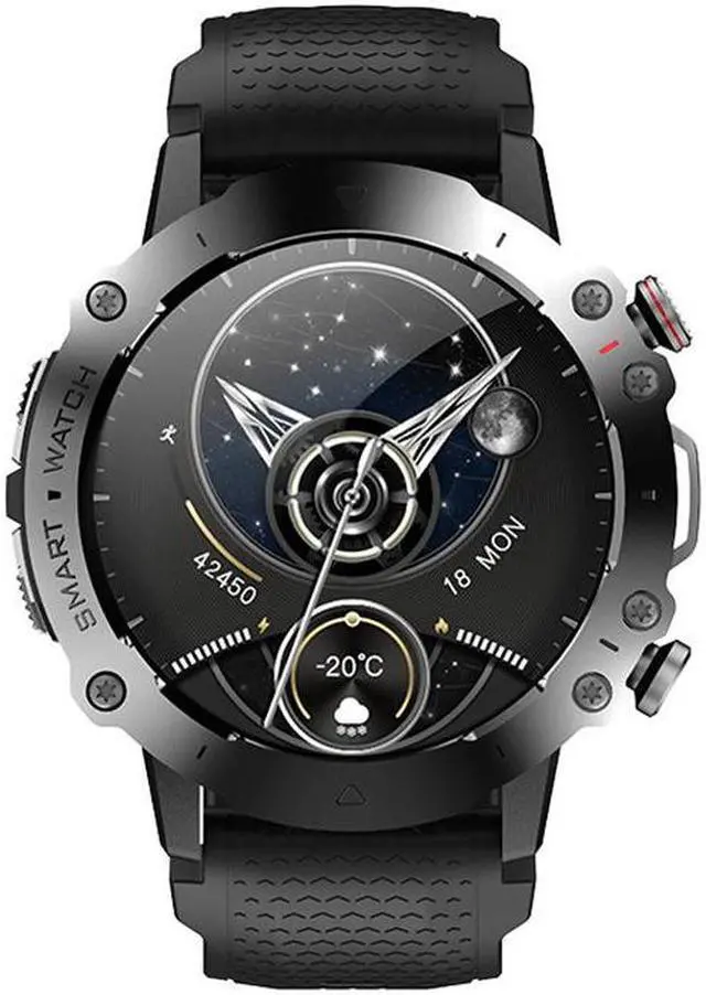 Alt view image 5 of 7 - Hw6sport Smart Watch Bluetooth Calling Voice Assistant Blood Sugar Heart Rate More Than Sport Smart Watch (Silver)