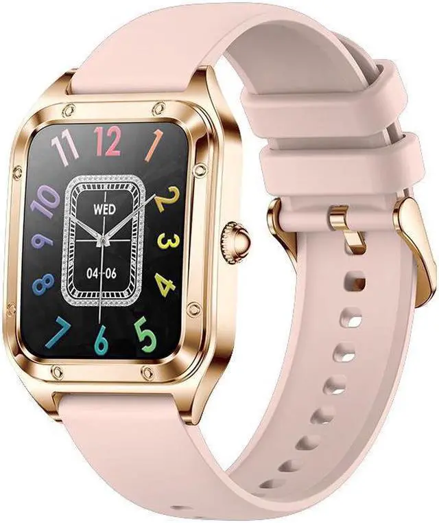 Alt view image 2 of 7 - I98 Women Bluetooth Call Smart Watch Heart Rate Blood Pressure Blood Oxygen Monitoring Multi-Sport Smart Watch (Golden Milan)
