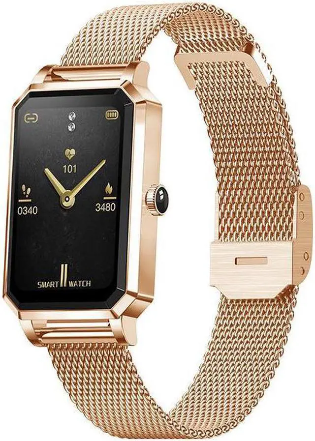 Alt view image 7 of 7 - Nx2 Female Smart Bracelet Female Physiological Period Reminder Heart Rate Blood Pressure Monitoring More Than Sport Smart Watch (Rose Gold)