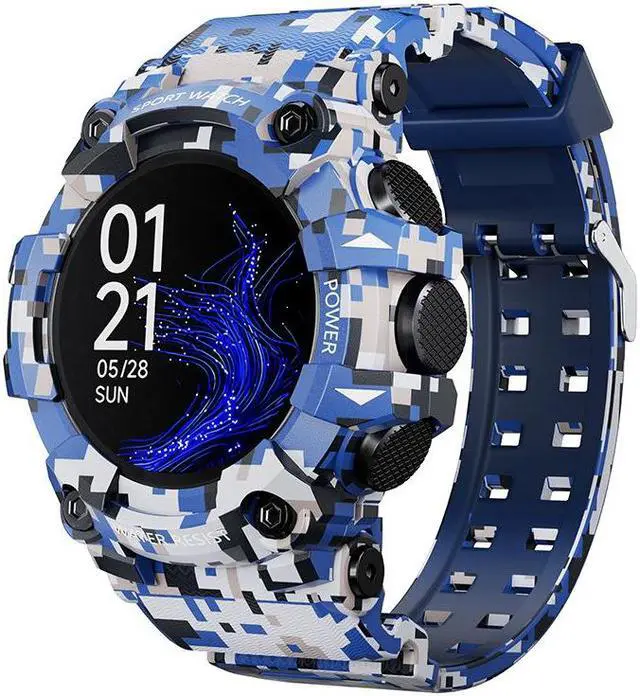 Alt view image 5 of 7 - Ct19 Smart Watch, 4G Plug-In Card, Gps, Outdoor Sports, Heart Rate, Blood Oxygen Detection, Multi-Sport Smart Watch (Camouflage Green)
