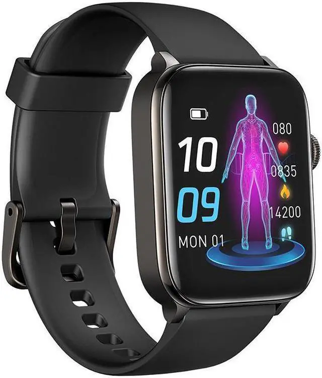 Alt view image 5 of 7 - F200 Bluetooth Call Smart Watch Ecg Blood Glucose Heart Rate Health Monitoring Multi-Sport Smart Watch (Black Bamboo)