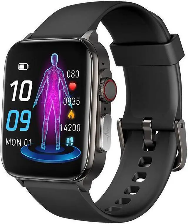 Alt view image 6 of 7 - F200 Bluetooth Call Smart Watch Ecg Blood Glucose Heart Rate Health Monitoring Multi-Sport Smart Watch (Black Bamboo)