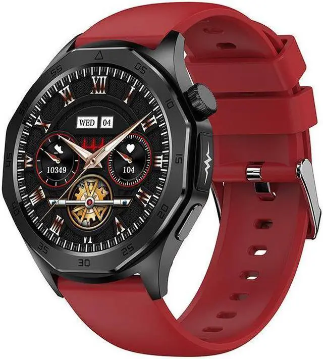 Main image of Et480 Ecg Bluetooth Call Body Fat Blood Pressure Blood Glucose Heart Rate Blood Pressure Women's Health Multi-Sport Smart Watch (Red)