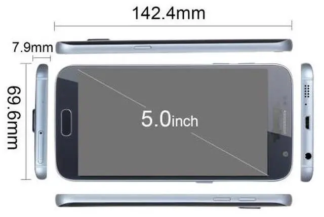 Alt view image 4 of 7 - G7 Smartphone, Network: 3G, 5.0 inch Android 5.1 MTK6580 Quad Core 1.2GHz, Dual SIM, GPS (White)