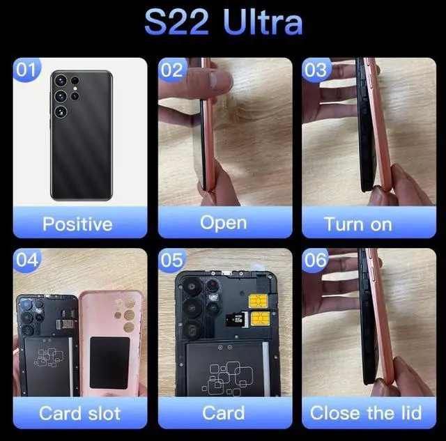 Alt view image 5 of 7 - S22 Ultra / T83, 512MB+4GB, 5.0 inch Screen, Face Identification, Android 4.4 MTK6572 Dual Core, Network: 3G (Blue) Black