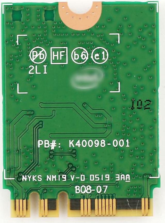 Alt view image 6 of 6 - 3000Mbps WiFi 6 Intel AX200 Bluetooth 5.1 M.2 Key E Card IPEX4 Antennas, Wireless AX200NGW Dual Band 2.4Ghz/5Ghz 802.11ac/ax WiFi Network Adapter, Support Windows 10 Linux For Laptop Desktop PC