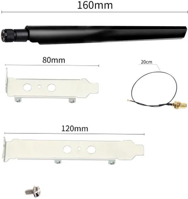 Alt view image 4 of 7 - 3000Mbps Dual Band Wi-Fi 6 Intel AX200 Gig+ Desktop Kit Bluetooth 5.1 For M.2 2230 Key E Wireless Adapter AX200NGW NGFF Network Card, 2.4Ghz/5Ghz, 802.11ax/ac, Support MU-MIMO, OFDMA, Windows 10