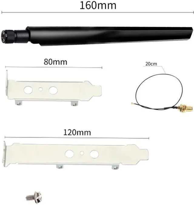 Alt view image 7 of 7 - 3000Mbps Dual Band Intel Wi-Fi 6 AX200 (Gig+) Desktop Kit Bluetooth 5.1 For M.2 2230 Key E Wireless Adapter