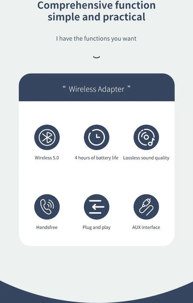Alt view image 3 of 7 - Bluetooth 5.0 Receiver 3.5mm AUX Jack Audio Wireless Adapter for Car PC Headphones Bluetooth 5.0 Receptor