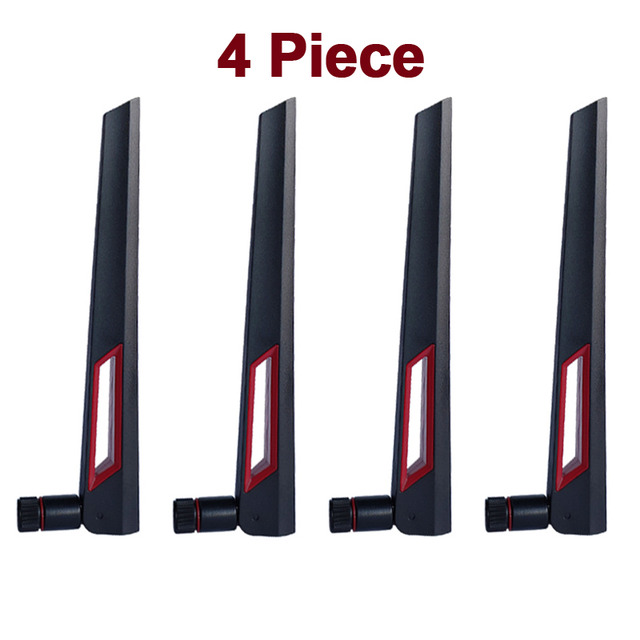 Antenna WiFi Esterna 10dBi Tri-band RP-SMA Maschio – 2,4/5/6 GHz, Omnidirezionale, Inclinabile E Orientabile, Confezione Da 2, Per Router E Schede PCIe