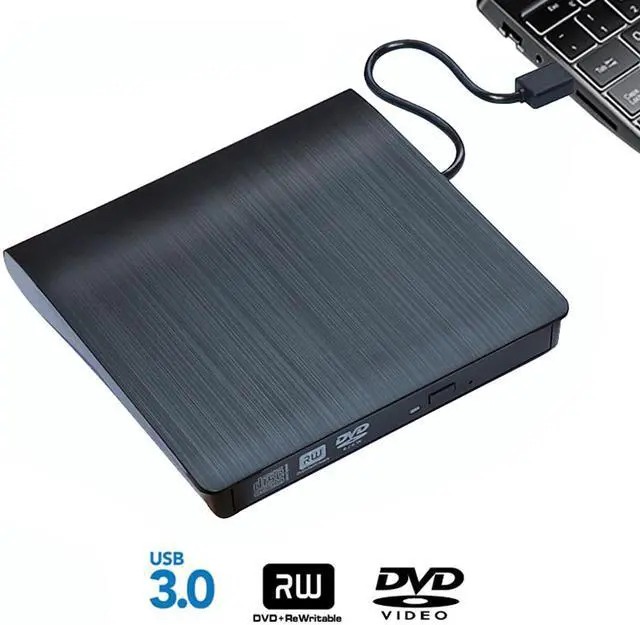 Main image of External Optical CD Drive, USB 3.0 Portable CD/DVD +/-RW Slim DVD/CD ROM Rewriter Burner Reader Player For Laptop Desktop PC dvd burner dvd portatil Windows Linux OS Apple Mac