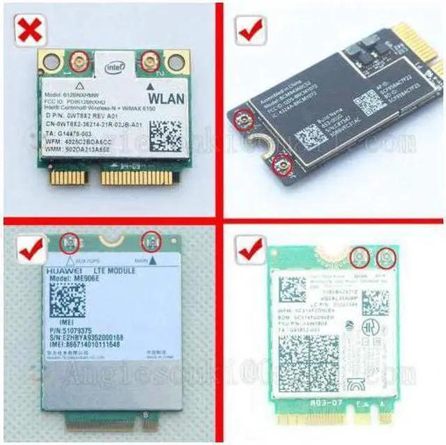 Alt view image 4 of 7 - A Pair of IPEX MHF4 2.4G/5G Wifi Antennas for Intel 7260 7265 8260 8265 9260 9560 17265 AC AX200 AX Killer M.2 NGFF Card 3G LTE(4G) GPRS GSM CDMA WLAN Card Banana Pi M2 Zero Bluetooth Wifi Antennas