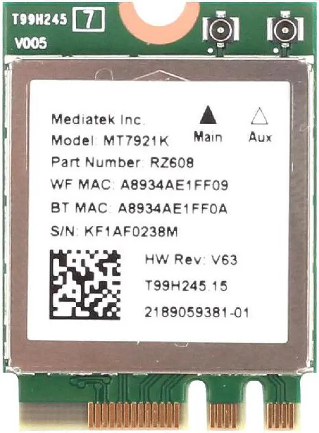 Alt view image 2 of 7 - Wi-Fi 6E MediaTek MT7921k Desktop Kit Tri band 1800Mbps Bluetooth 5.2 Wireless Card 802.11AX 6DBi Antennas Windows 10 / 11