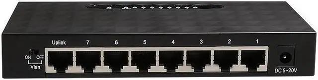 Alt view image 2 of 3 - 8 Port 1000Mbps Gigabit Network Switch, Ethernet Smart Switcher, High Performance RJ45 Hub Internet Splitter, Plug & Play, Traffic Optimization, Unmanaged