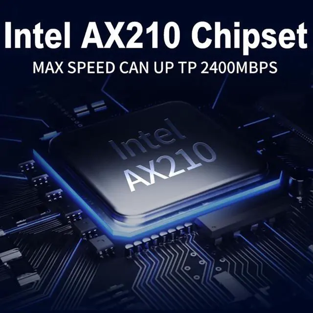 Alt view image 2 of 7 - AX3000 Bluetooth 5.3 Wifi 2 In 1 WIFI 6E Intel AX210 PCI Express WifI 6 Adapter Tri band 5374M Wireless PCIE Network Card Windows 11 Window 10 For PC Desktop